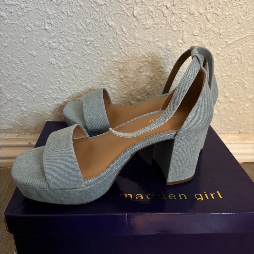 Torrid Denim Blue Platform Heels